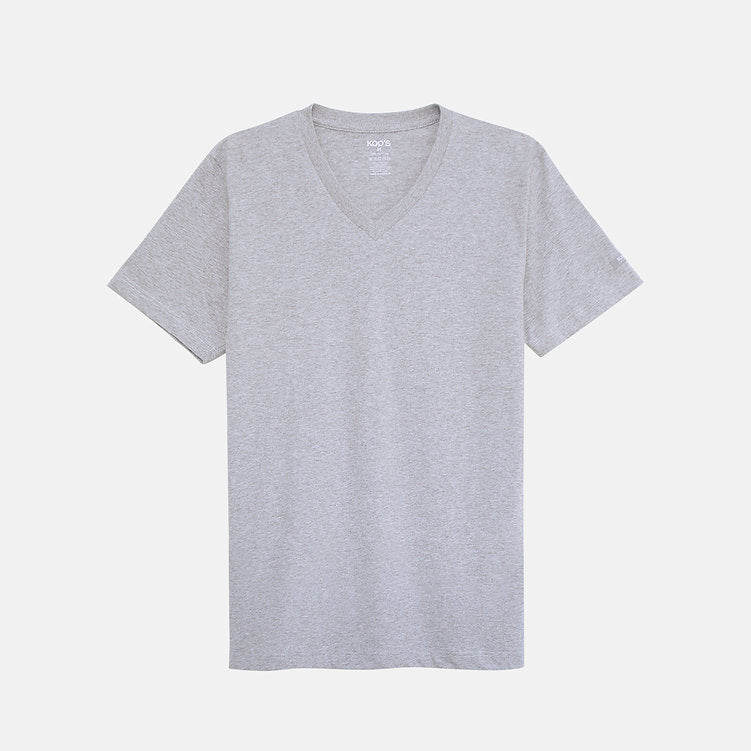 KOO'S V-NECK TEE GREY