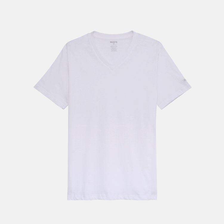 KOO'S V-NECK TEE WHITE