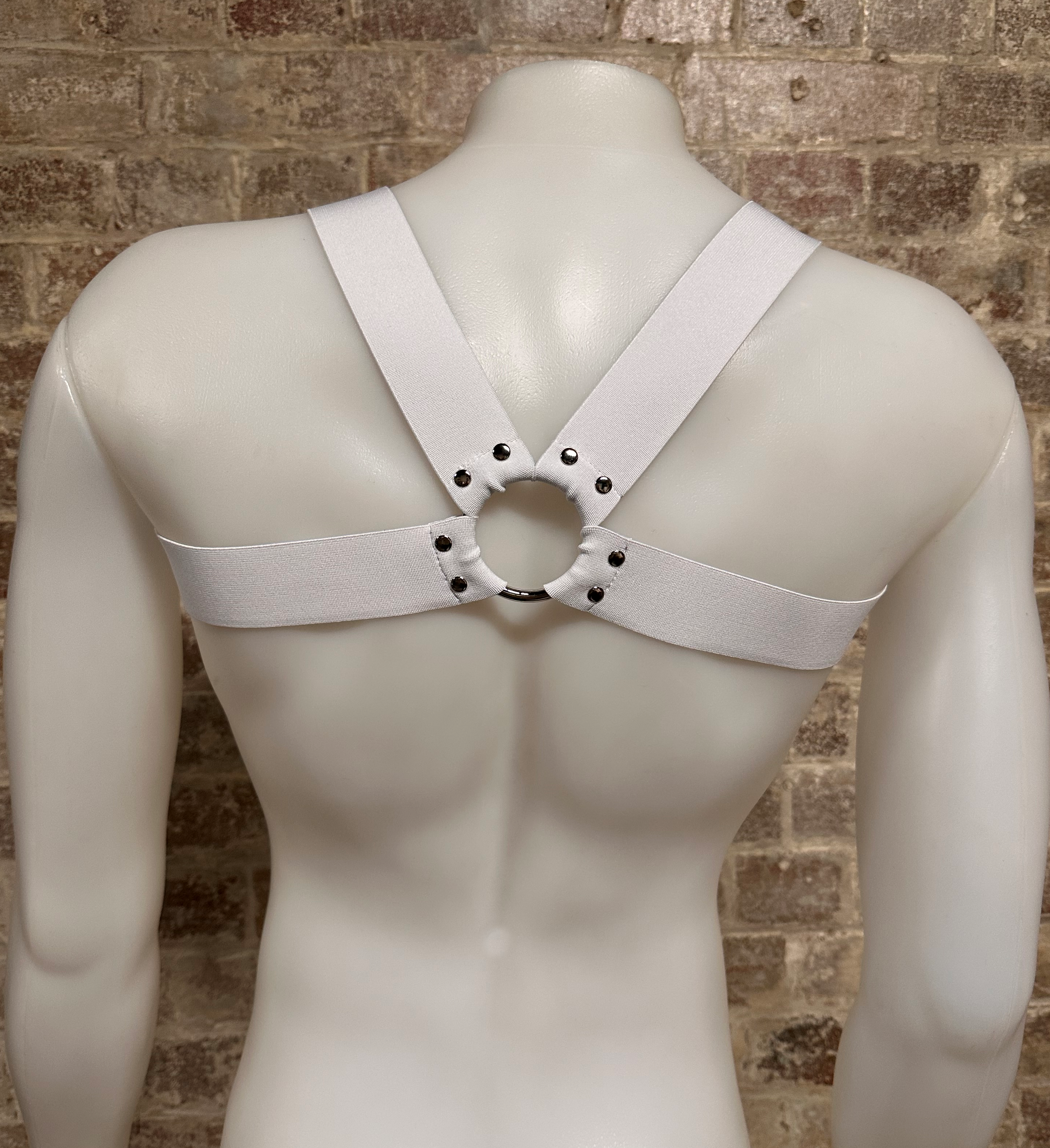 Daly Male Body Harness White