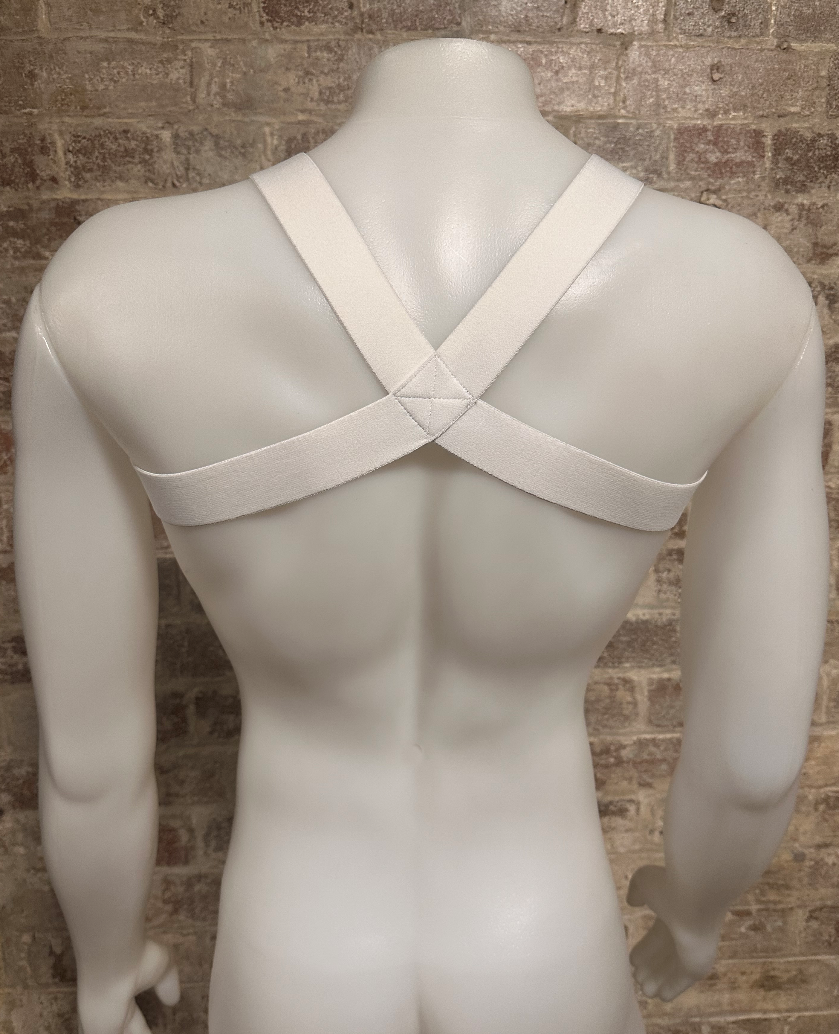 Daly Male Body Harness White-Pride Stripe