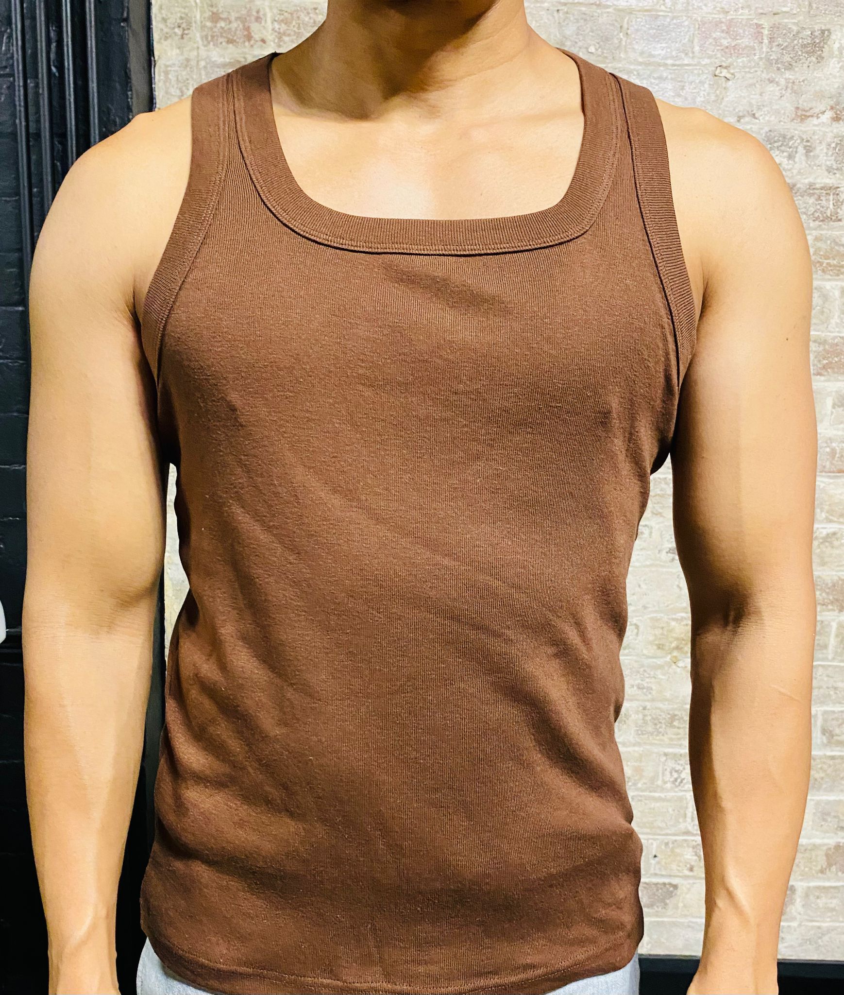 Daly Male Basic Essentials Singlet Chocolate