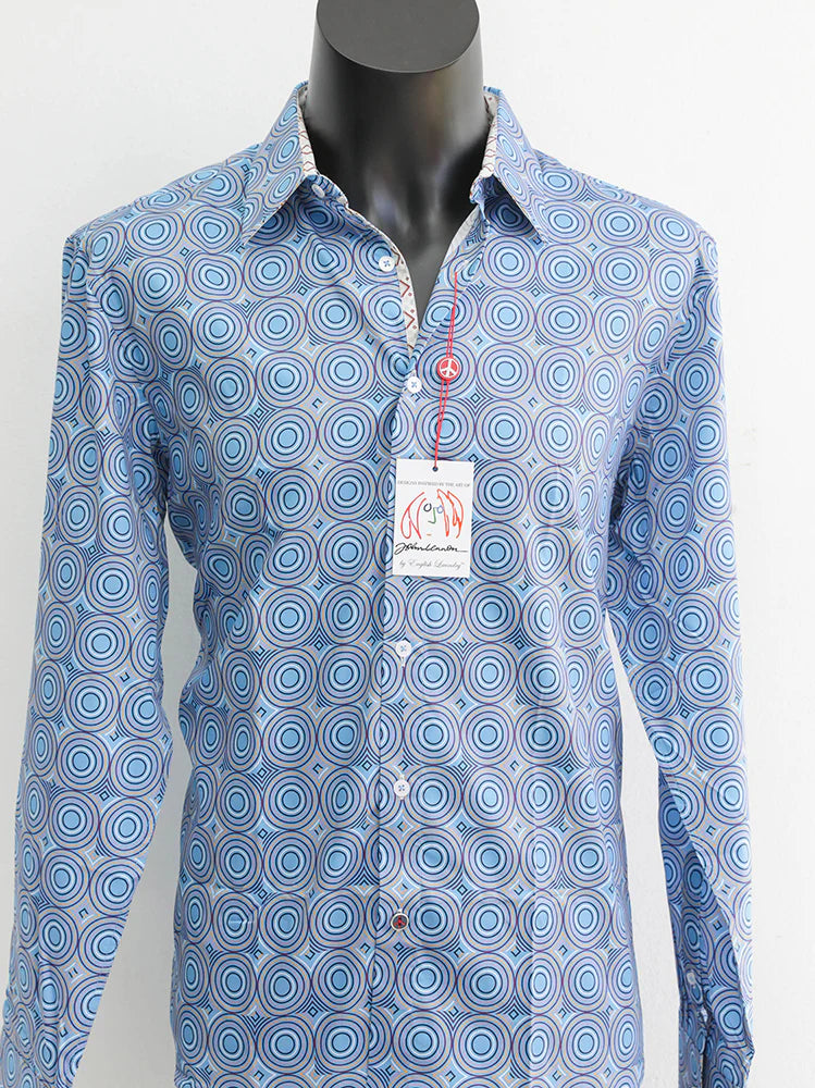 English Laundry John Lennon Long Sleeve Shirt Castleton Sapphire